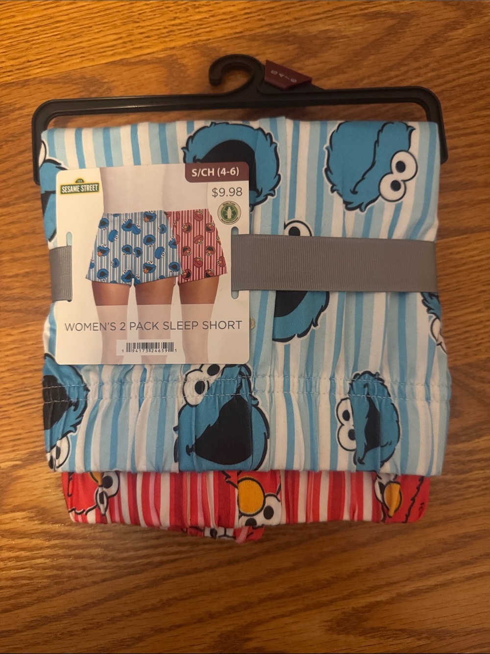 Sesame Street womens Blue & Red Character Sleep Shorts 2-Pack
